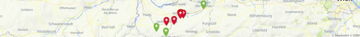 Map view for Pharmacies emergency services nearby Zeillern (Amstetten, Niederösterreich)